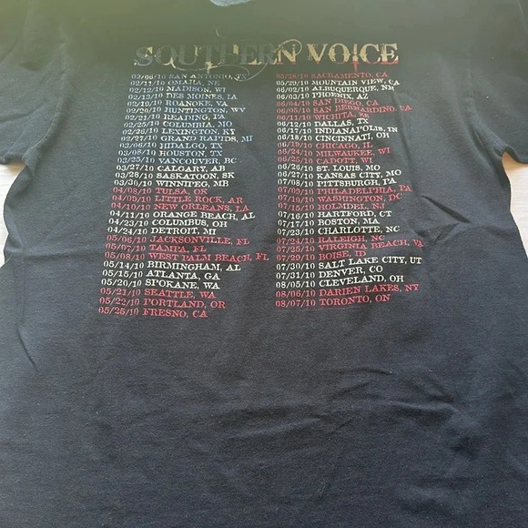 2010 tim mcgraw southern voice tshirt concert tour large short sleeve anvil - Picture 5 of 5